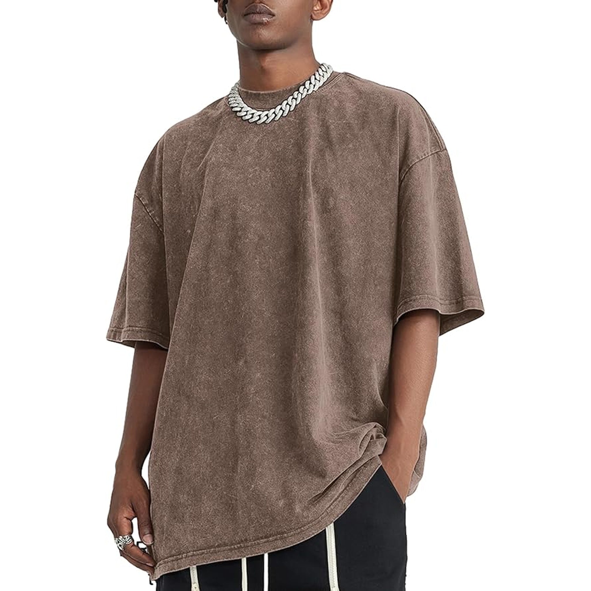 Oversized Vintage Acid Wash Tshirt for Men