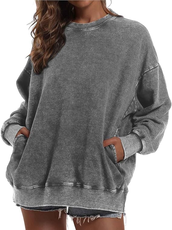 Vintage Oversized Sweatshirt with Pocket