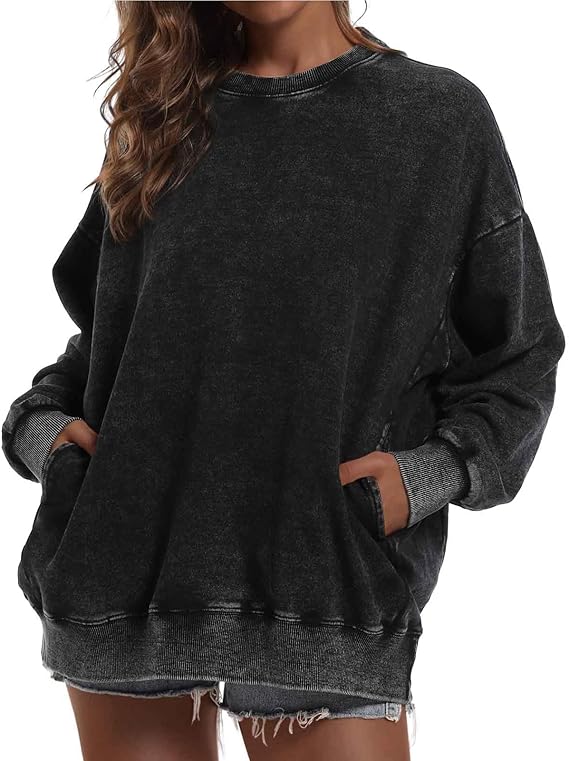 Vintage Oversized Sweatshirt with Pocket