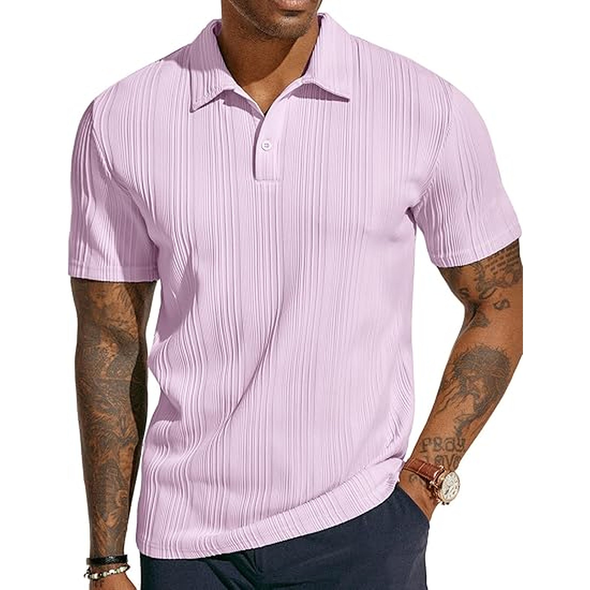 Mens Textured Knit Polo (Embroidery only)