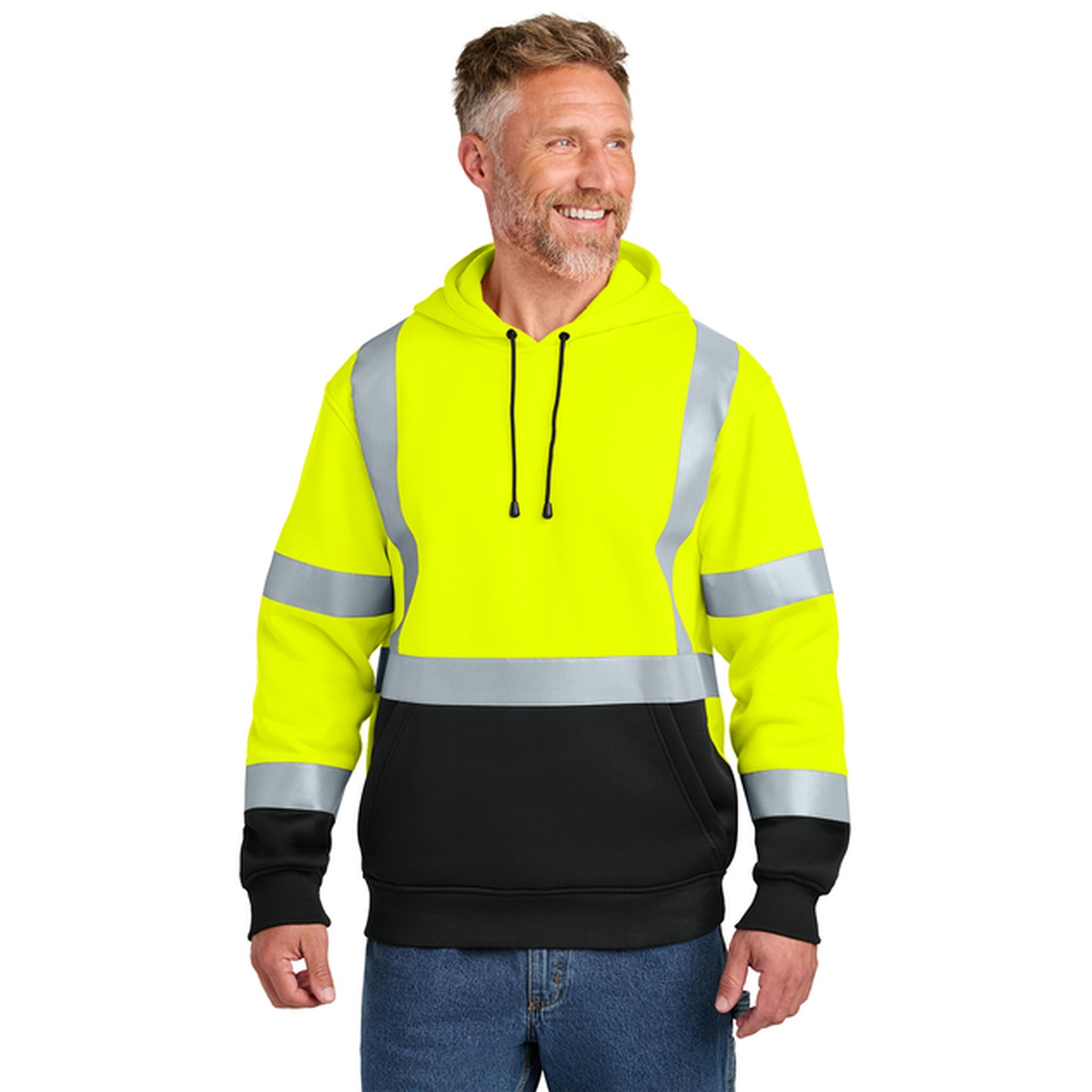 CornerStone® ANSI 107 Class 3 Heavy-Duty Fleece Pullover Hoodie